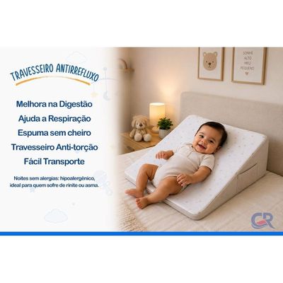 Travesseiro Infantil Sleep Baby Anti Refluxo Ortobom 60x40x6