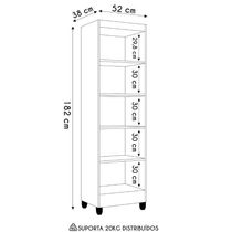 Armário Multiuso 52cm 2 Portas Muniz P11 Castanho - Mpozenato