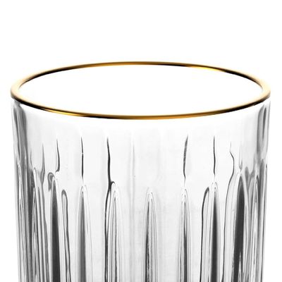 Jogo de Copos Baixos L’Hermitage Soho com Borda Dourada 310ml - 6 Peças