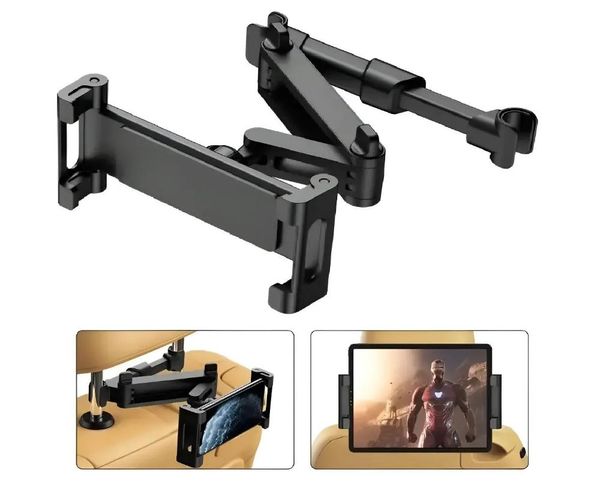 Suporte Veicular Para Encosto de Banco Carro p/ Tablet iPad Celular de 4.7 a 11 Polegadas