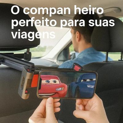 Suporte Veicular Para Encosto de Banco Carro p/ Tablet iPad Celular de 4.7 a 11 Polegadas