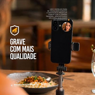 Mini Espelho Selfie Adesivo para Câmera Traseira Celular e Smartphone - Snap View - Gshield