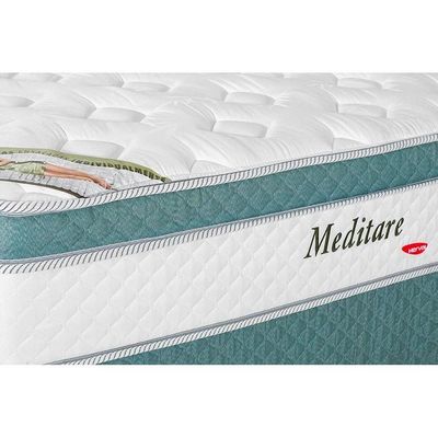 Conjunto Box Baú Solteiro: Colchão Molas Herval Ensacadas Meditare+Base CRC Corano Branco-88x188