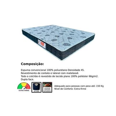 Cama Box Baú CRC Solt +Colchão D45 ComfortPedic Orthoflex -