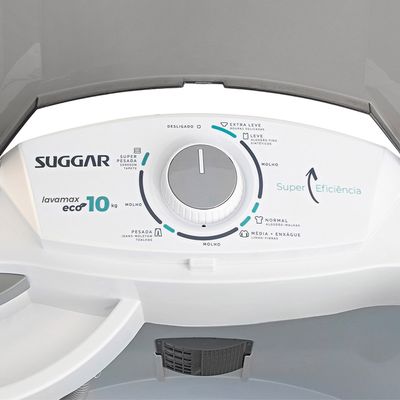 Máquina de Lavar Roupas Semi Automática 10Kg Lavamax Eco LE1022BR Suggar Branca 220V