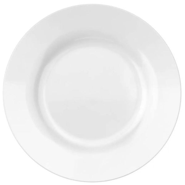 Prato de Sobremesa 19cm Opaline Menu Nadir Figueiredo em Vidro Temperado Branco Branco
