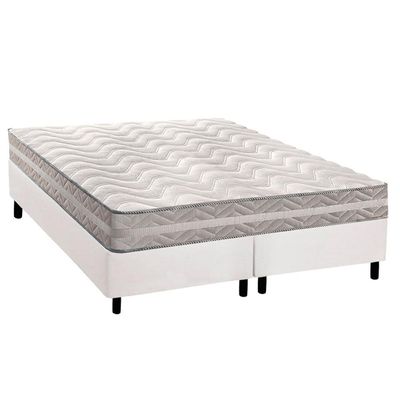 Cama Box CRC Queen +Colchão Ortopédico D80 Master Paropas -