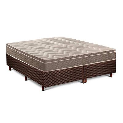 Cama Box CRC Queen +Colchão Anatômico Ortopédico Ultra Paropas 158x198