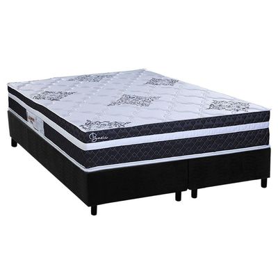 Cama Box CRC King +Colchão Molas Master Pocket Basic Paropas 193x203