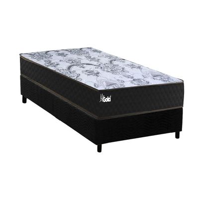 Cama Box CRC Solteiro +Colchão Molas Master Pocket Life Gold Paropas 88
