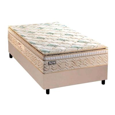 Cama Box CRC Solteiro +Colchão Molas Master Pocket Eco Bamboo Paropas 88