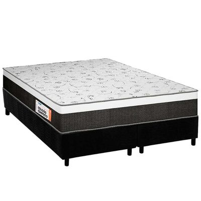 Cama Box CRC Queen +Colchão Anatômico Ortopédico Falcon Plumatex 158
