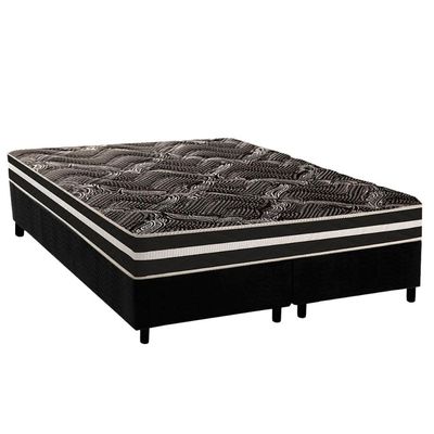 Cama Box CRC Queen +Colchão Anatômico Ortopédico D80 Master Paropas -