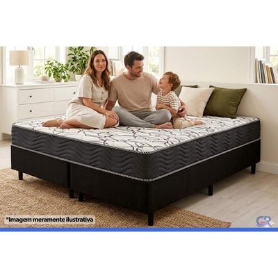 Cama Box CRC Queen +Colchão D33 Ortopédico ISO Ultra Ortobom -