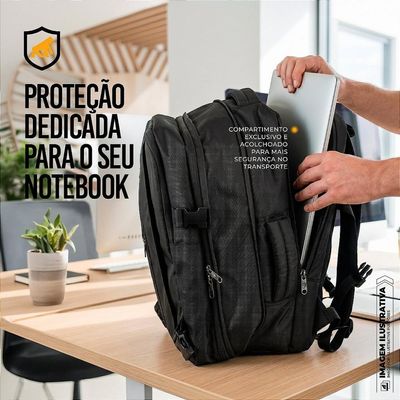 Mochila Mala de Mão 38L Notebook até 17'' Resistente à Água Gshield