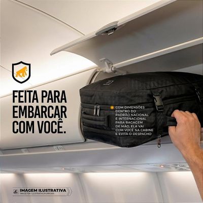 Mochila Mala de Mão 38L Notebook até 17'' Resistente à Água Gshield