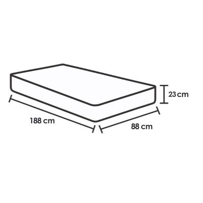 Cama Box CRC Solteiro +Colchão Molas Ensacadas Physical Ortobom 88x188