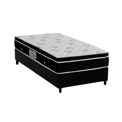 Cama Box CRC Solteiro +Colchão Molas Ensacadas Physical Ortobom 88x188