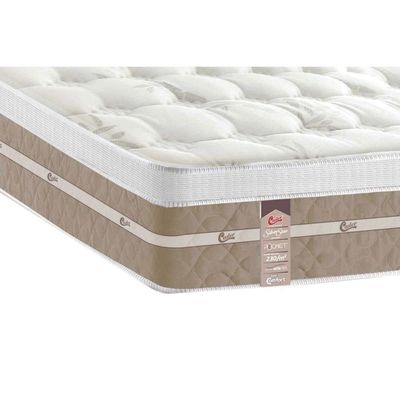 Cama Box CRC Queen +Colchão Molas Master Pocket Silver Star Castor 158x198