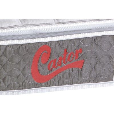 Cama Box CRC Solteiro +Colchão Molas Master Pocket Light Stress Castor 88