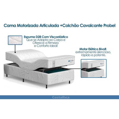 Cama c/Controle Articulada Motorizada Probel +Colchão Cavalcante -