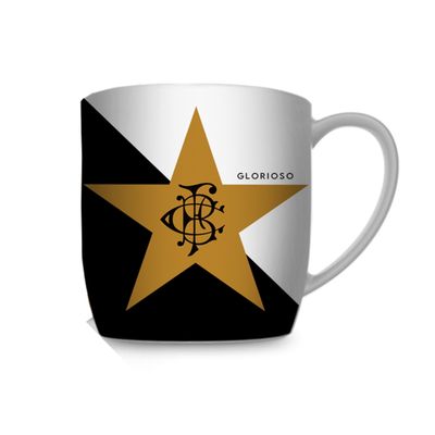 Caneca Porcelana Premium KazzaVip Time Botafogo 01 300 ML Urban Oficial Licenciada Branco