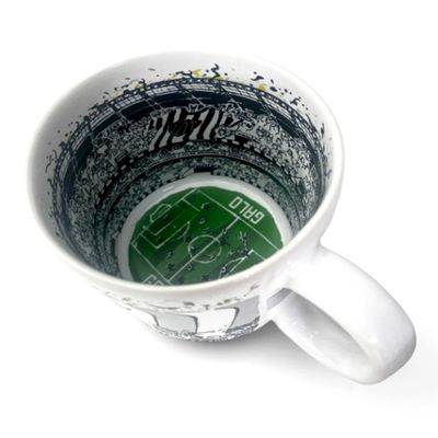Caneca KazzaVip Estádio do Atlético Mineiro Cerâmica 360 ML Arena MRV Oficial Licenciada Branco