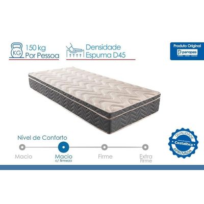 Cama Box CRC Casal +Colchão D45 Ortopédico Mega Paropas 138x188