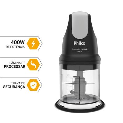 Processador Compacto Philco 400W 3 em 1 Preto PMN04B 127V