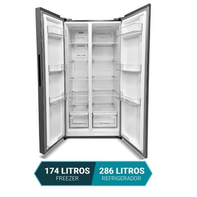 Geladeira 460L Philco Inverter Side By Side Inox PRF46C 127V