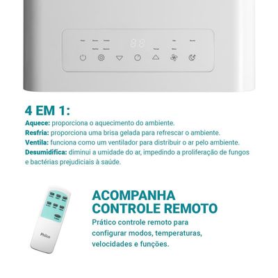 Ar-Condicionado Philco Portátil 10000BTUs PAC10QN 127V