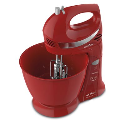 Batedeira Britânia Diamante Cristal Duo Vermelha 350W 127V