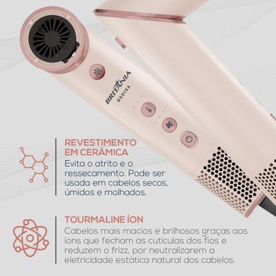 Secador de Cabelo Britânia Motor BLDC 1450W BSD15A 127V