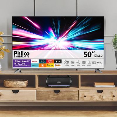 Smart TV 50" Philco QLED UHD Roku P50CRA Bivolt