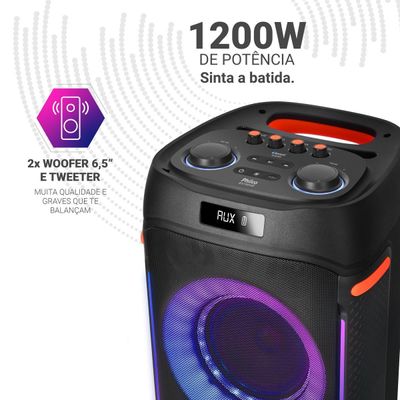 Caixa de Som Philco Extreme 1200W Connection TWS PCX6900 Bivolt