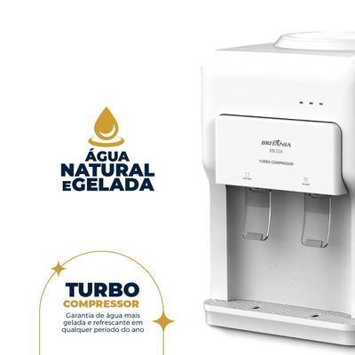Bebedouro Britânia 20L Turbo Compressor Branco BBE50A 127V