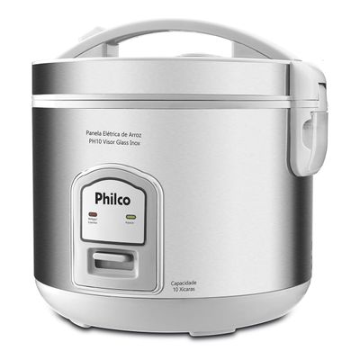 Panela de Arroz Philco 10 Xícaras PH10B Visor Glass Inox 127V