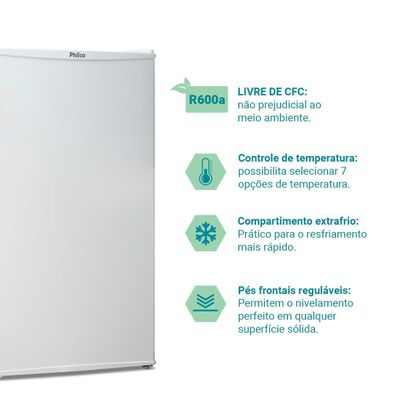 Frigobar Philco 121L Branco Porta Reversível PFGE12B 127V