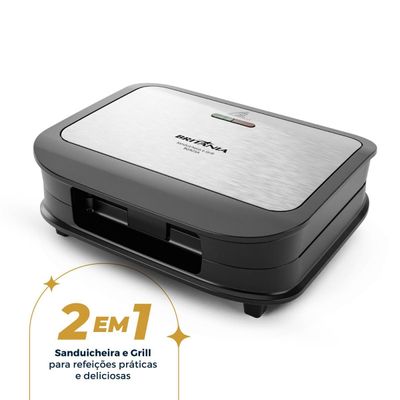 Sanduicheira e Grill Britânia Antiaderente 750W BGR25A 127V