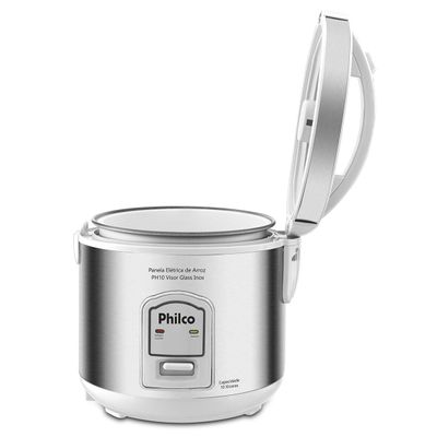 Panela de Arroz Philco 10 Xícaras PH10B Visor Glass Inox 127V