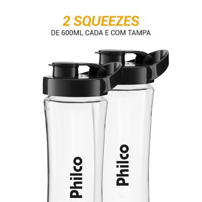 Liquidificador Philco Portátil 2 Squeezes 400W PLQ04A 127V