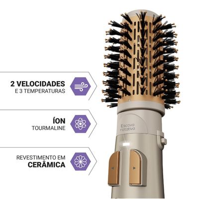 Escova Rotativa Philco 5 em 1 Bivolt 1300W PER03 Bivolt
