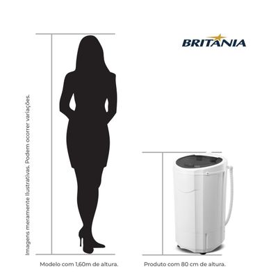 Centrifuga de Roupas 15Kg Britânia Timer programável BCE15A 220V