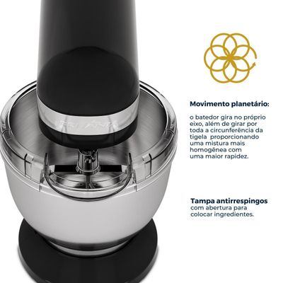 Batedeira Planetária Britânia 4L 3 Batedores BBP70A 220V