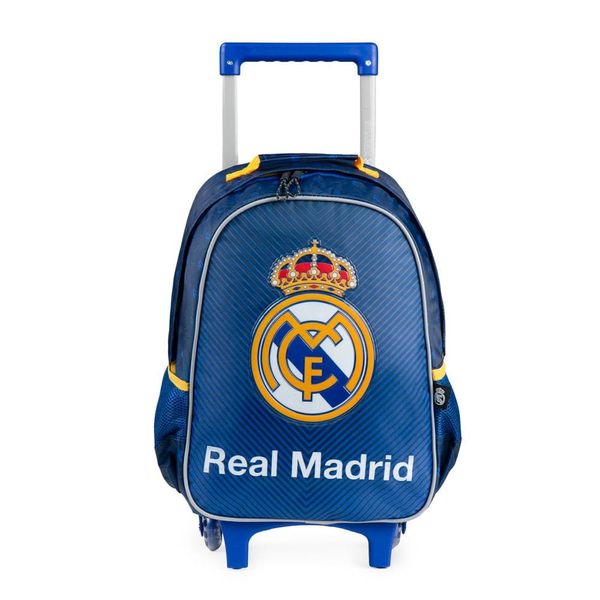 Mochila de Rodinha Escolar Masculina Juvenil Real Madrid U / Azul