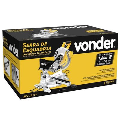 Serra de Esquadria 10" com Braço Telescópico 127V Vonder SEV 1810T