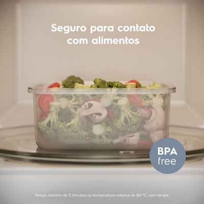 Potes Herméticos de Plástico Electrolux Cinza 4 Unidades Empilháveis Modulares