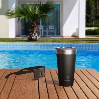 Copo Térmico Electrolux 560ml Preto Sense com Tampa Hermetica