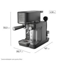 Cafeteira Espresso Electrolux Cápsula, Pó e Sache Experience Vaporizador de Leite Preta (ECM70)