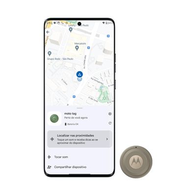 Rastreador/Localizador Motorola Moto Tag 2 Bluetooth Bege